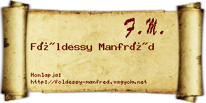 Földessy Manfréd névjegykártya